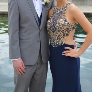 Navy blue prom dress